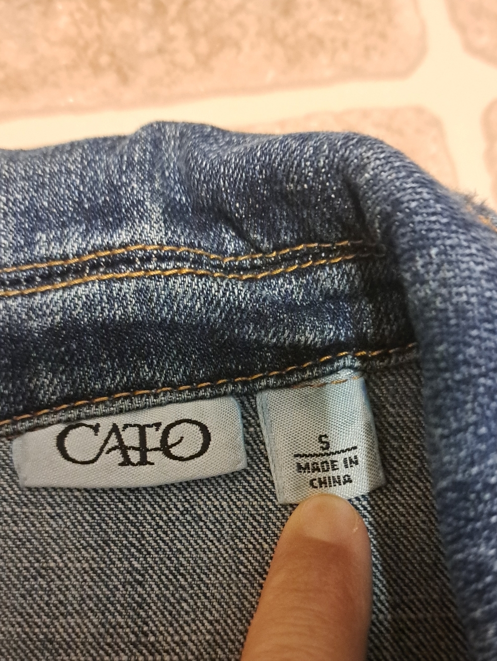 Cato Size S Distressed Indigo Denim Sleeveless Jacket - Picture 8 of 13